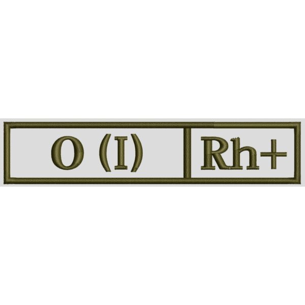 Файл вышивки Группа крови первая положительная